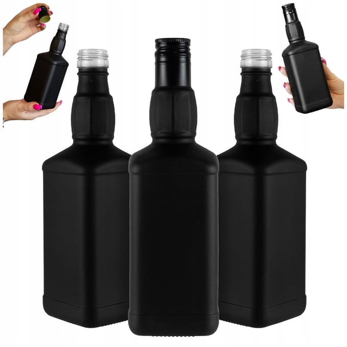 Bimberek Daniels - Glazen Flessen - 500ml - Mat Zwart