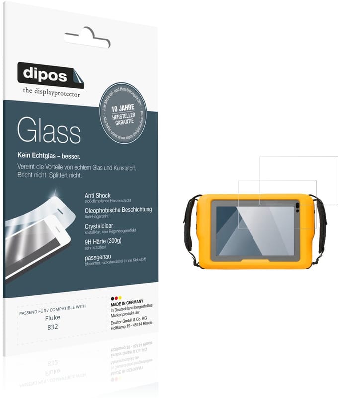 dipos – 2x Pantserfolie geschikt voor Fluke 832 | 9H Screenprotector