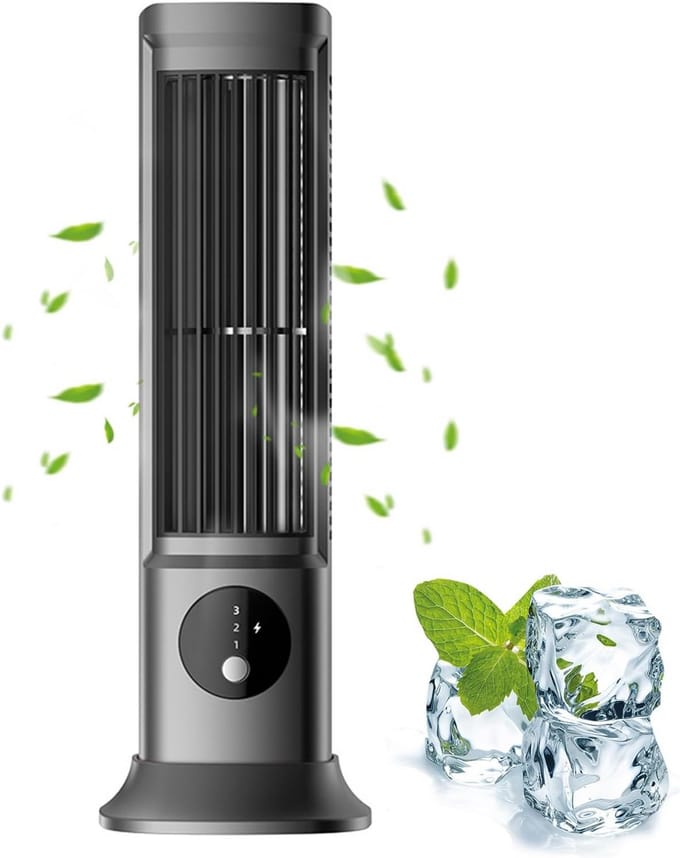 Draagbare Mini Airco Ventilator met 3 Snelheden - Compacte Luchtkoeler voor Thuis en Kantoor