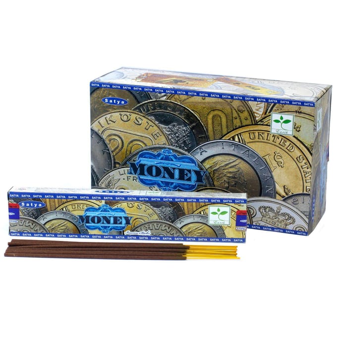 Satya Wierookstokjes - Geld - Grote doos van 12 x 15 gram
