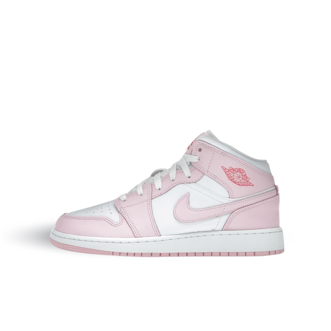 Jordan 1 Mid Pink Foam Fire Red (GS) - Maat 35.5