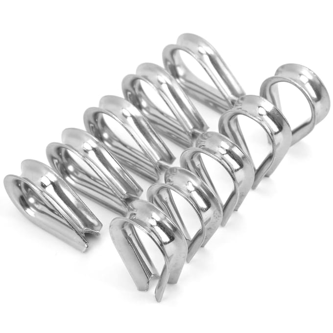 8MM Roestvrij Staal Boot Staalkabel Klemmen Kabel Beschermingsringen Oogplaten Klemmen white