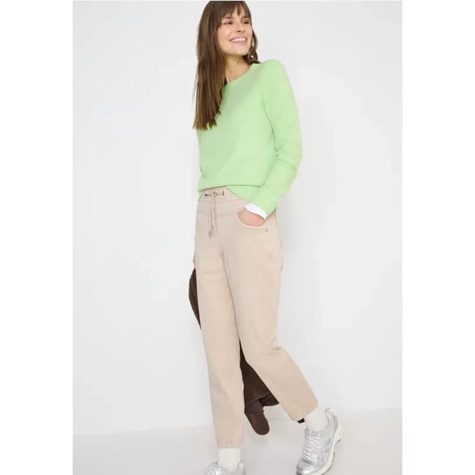 Broek met gewassen look