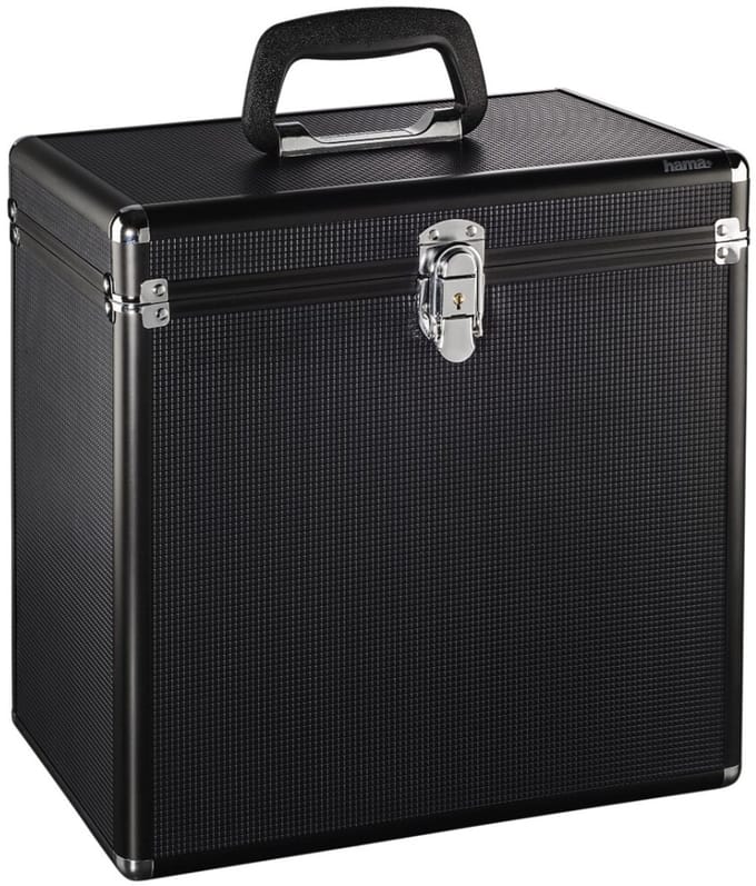 Hama LP-koffer 50, alu-look, zwart
