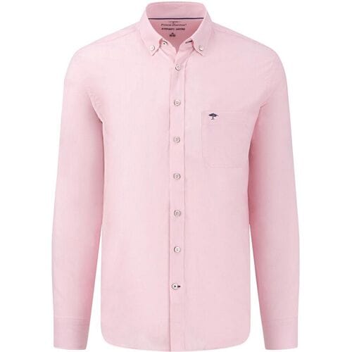 Fynch-Hatton Overhemd All-Season Oxford Uni Roze / male
