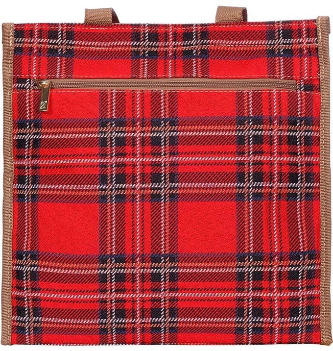 Signare Cityshopper Schoudertas - Gobelin - Schotse ruit