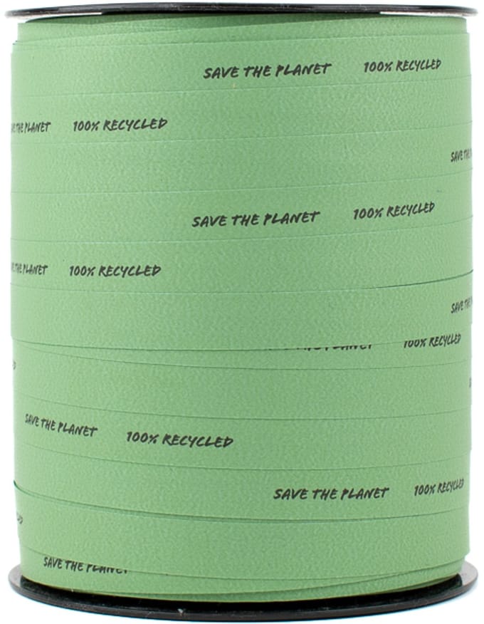 Krullint - 10 mm x 250 m - groen - 100% gerecycled PP