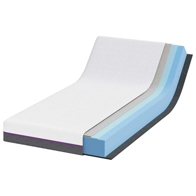 vidaXL - Traagschuimmatras - Medium - 100 - x - 200 - cm - Wit - en - Grijs