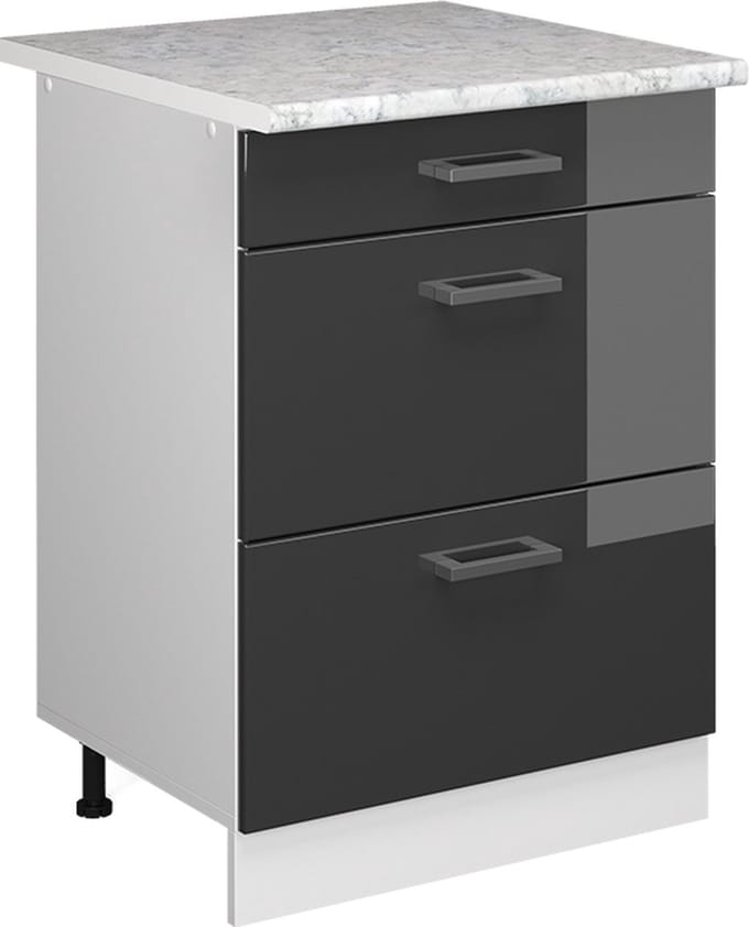 Vicco R-Line Universele onderkast – 60 cm met laden Antraciet Hoogglans