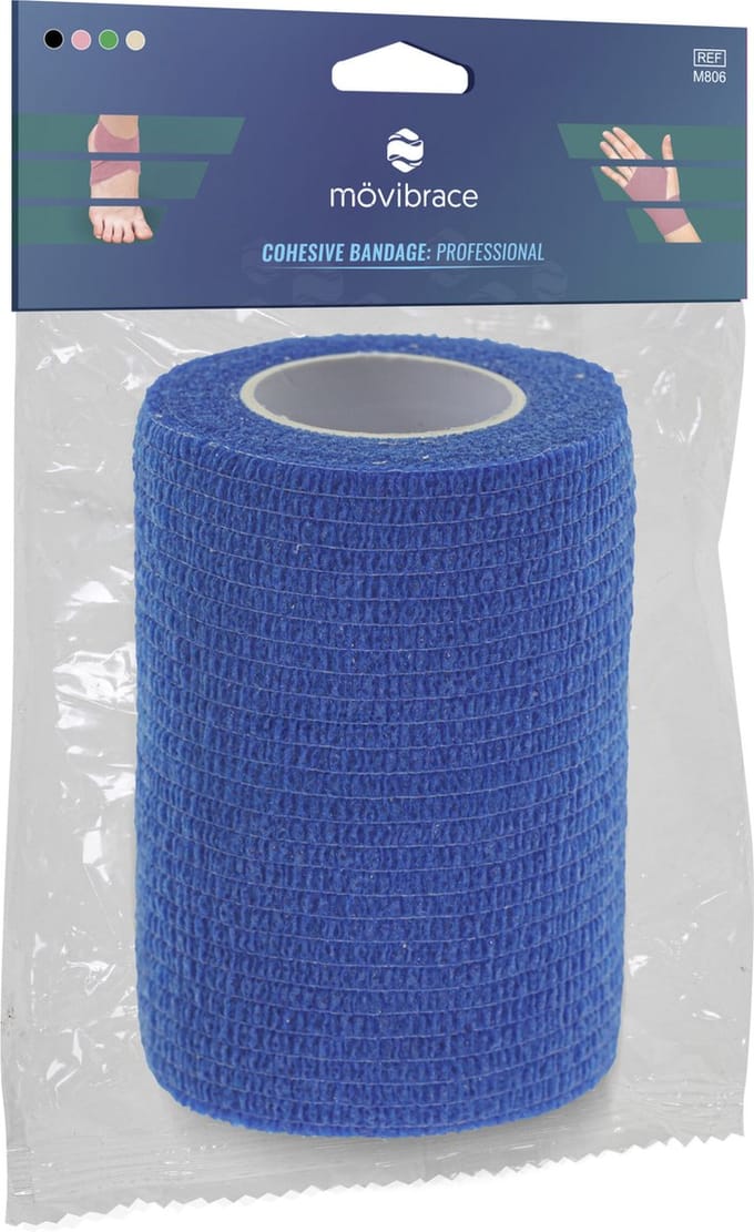 Mövibrace - Zelfhechtend Windsel - Cohesief Verband - Elastisch - Ondersteuning En Fixatie - Blauw
