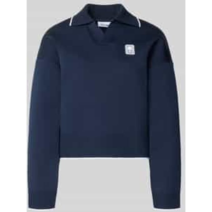 Regular fit sweatshirt met contraststrepen