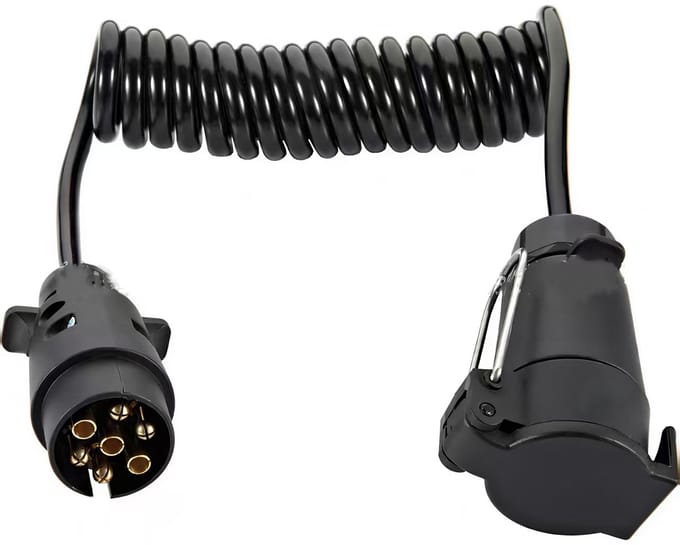 7-aderige 7-pins spiraalkabel 2 meter