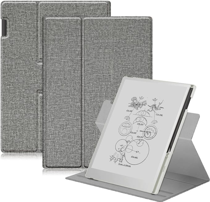 reMarkable® Paper Pro met Marker Plus en Draaibare Grijze hoes -
