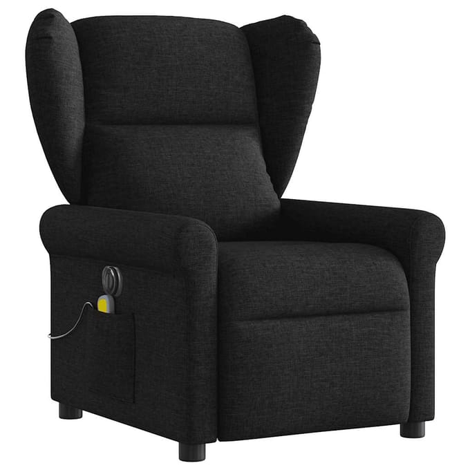 vidaXL - Massagestoel - elektrisch - verstelbaar - stof - zwart