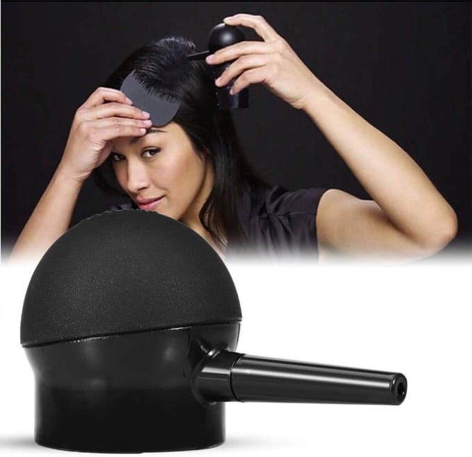 Professionele Haarverdikkings Spray met Atomizer, Poeder Applicator en Precisie Nozzle voor Volumineus Haar en Haarvezels