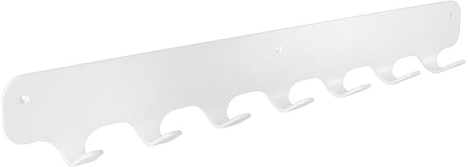 Gorillz Rounded Seven Wandkapstok – 7‑Haken Industrieel Design – Wit Stalen Kapstok