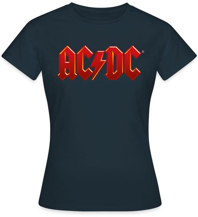 AC/DC Klassiek Logo Met Bliksemschicht T-Shirt Dames