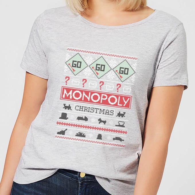 Monopoly Women's Christmas T-Shirt - Grey - 4XL