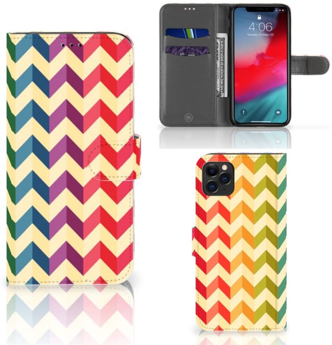 Apple iPhone 11 Pro Max Telefoon Hoesje Zigzag Multi Color