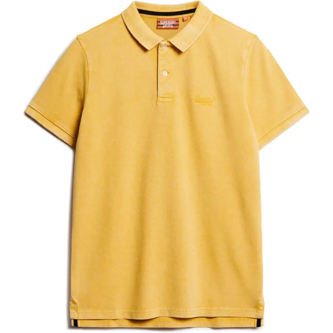 Superdry Vint Destroy Korte Mouw Poloshirt Geel L Man