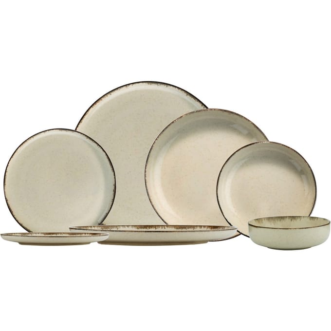 Asir - Dinerset - eetset - servies (24 stuks) - Kaneel - 27x27x2,5 cm (L x D x H)