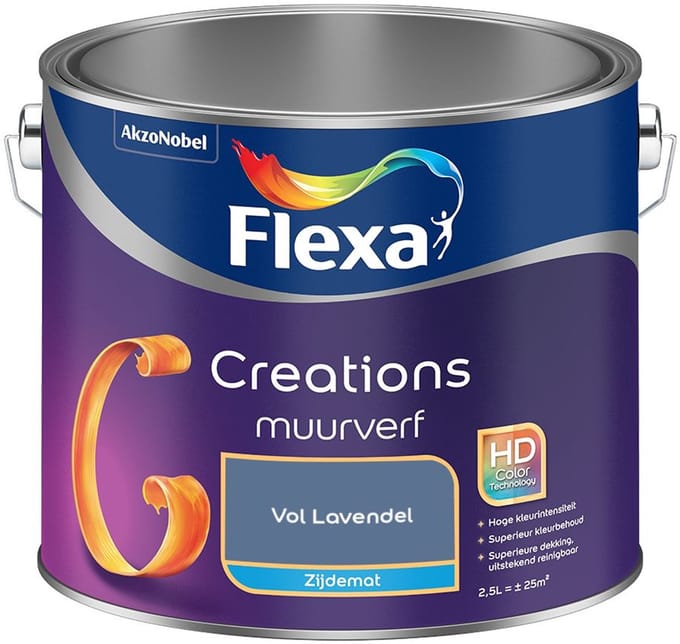 Flexa - Creations Muurverf Zijdemat - Vol Lavendel - Mengverf - 2,5 L