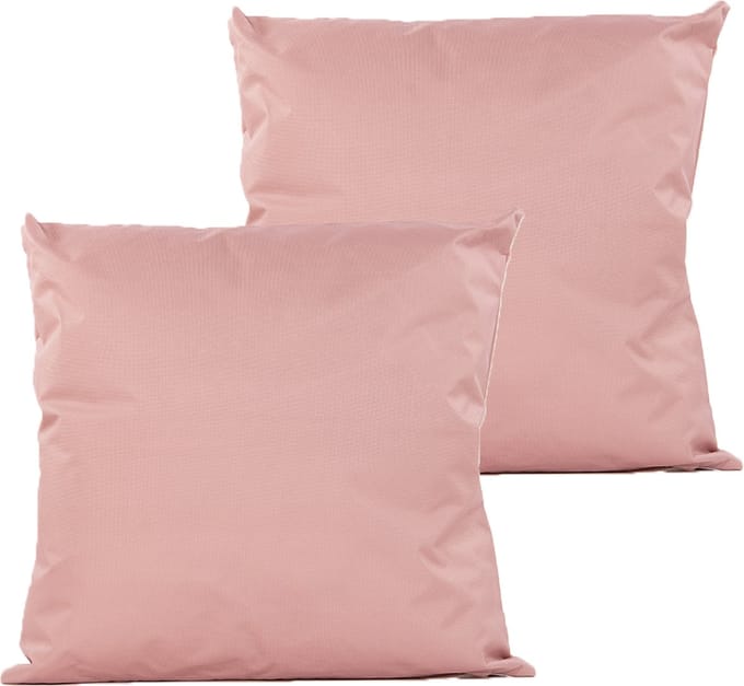 Anna's Collection Sierkussen voor binnen en buiten - 2x - oud roze - 45 x 45 cm - tuinkussen