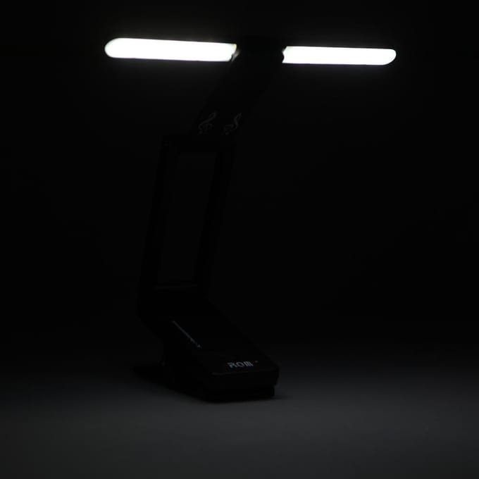 Lampe de support de musique Rechargeable à clipser, pour Piano, lumière de scène LED, tendance noir
