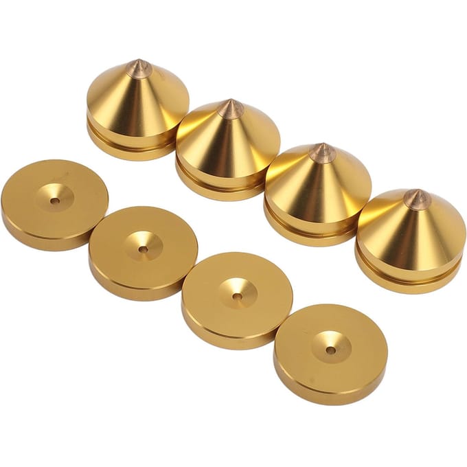 4 Stuks Luidspreker Isolatievoeten Aluminiumlegering Luidspreker Vibratie Absorberende Spike voor CD DVD Speler goud