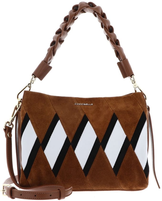 Coccinelle Medium Schoudertas Dames - Leer - Boheme Geo - Print