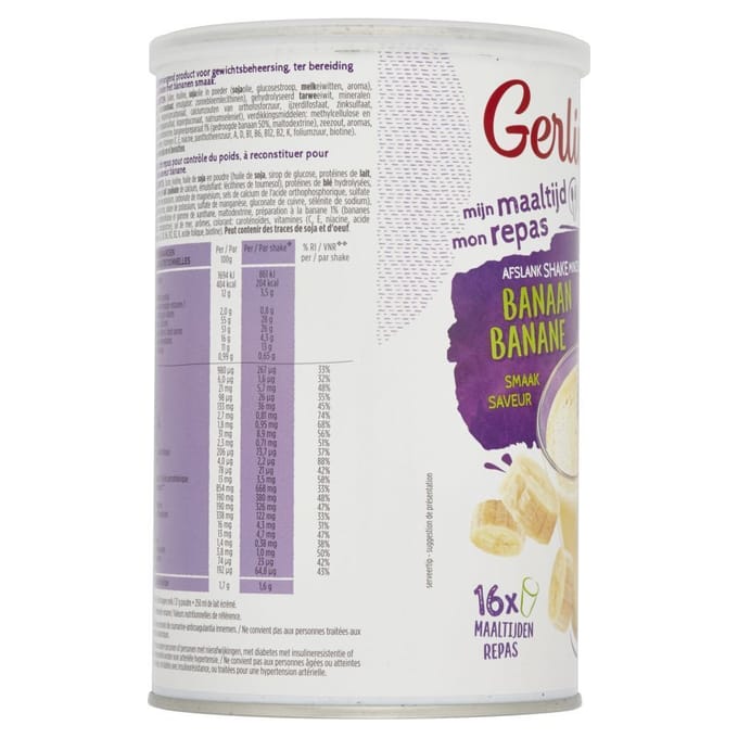 Gerlinéa Afslank Maaltijdshake Banaan (pot) (436GR)