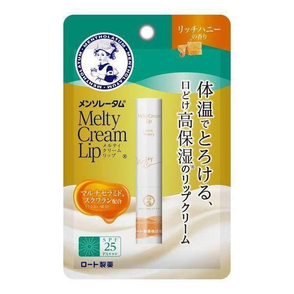 Rohto Mentholatum - Melty Cream Lip Balm SPF25 PA+++ - Rich Honey