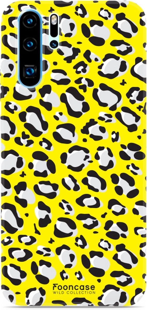 Fooncase Hoesje Geschikt voor Huawei P30 Pro - Shockproof Case - Back Cover / Soft Case - Luipaard / Leopard print / Geel