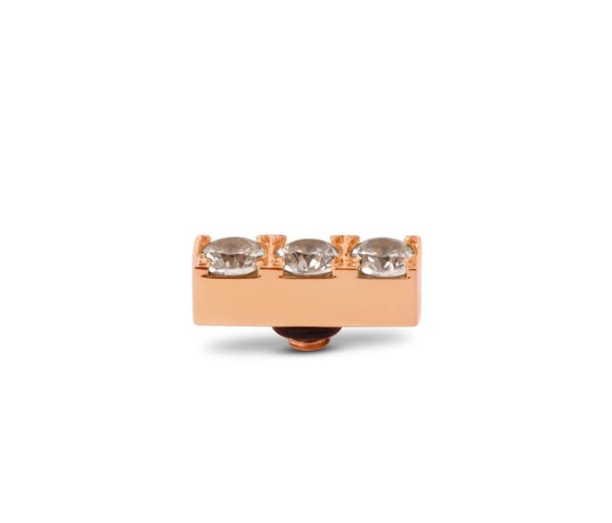 Melano Twisted Triple CZ Steentje Crystal | Rosé
