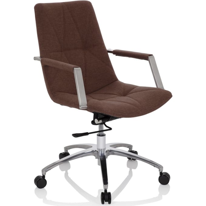 hjh OFFICE Saranto II - Thuisgebruik bureaustoel - Midden bruin - Stof
