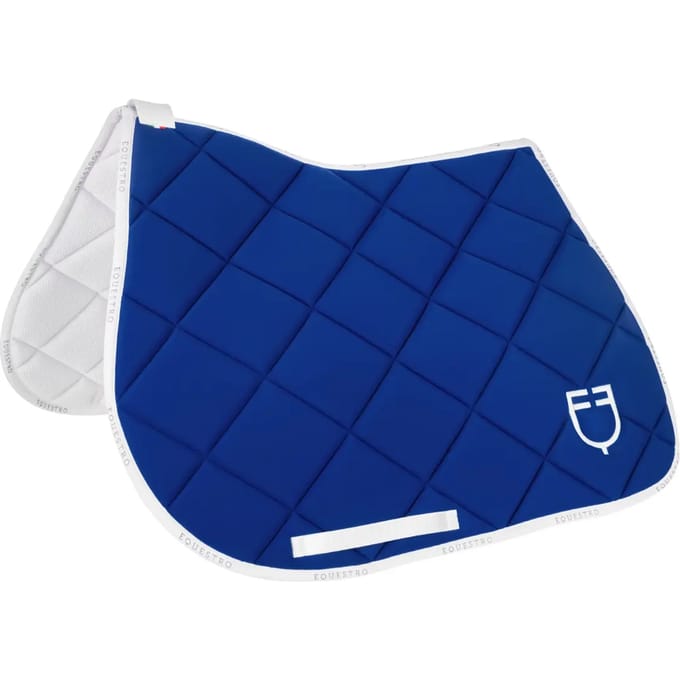 Technisch stoffen springzadeldoek met logo voor paard Equestro