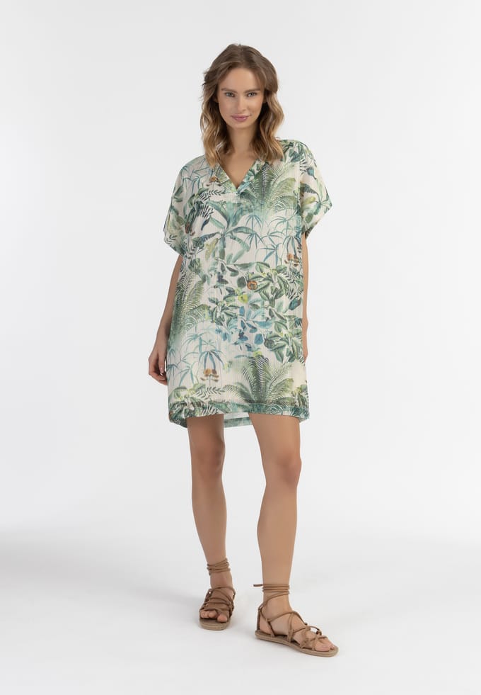 IZIA Tuniek met fantasiegaren Dames Jungle-print