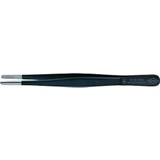 Precisie pincet L.145m m ger.gezahnt,rd.rostfrei,antimagnetisch,elektr.ab