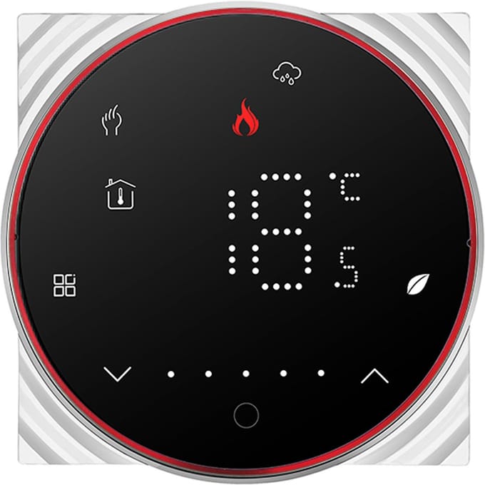 Slimme Thermostaat 16A Digitaal Programmeerbare Vloerverwarming Temperatuurregelaar Digitaal W-2 zwart