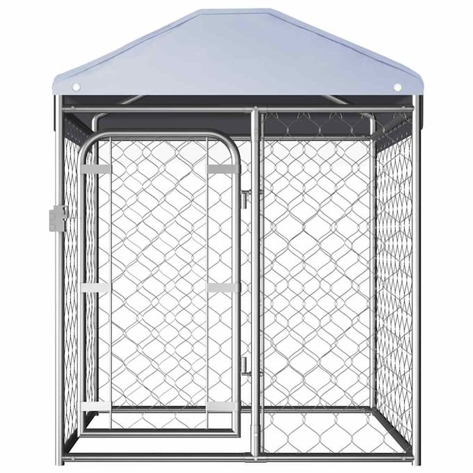 vidaXL - Hondenkennel - voor - buiten - met - dak - 100x100x125 - cm