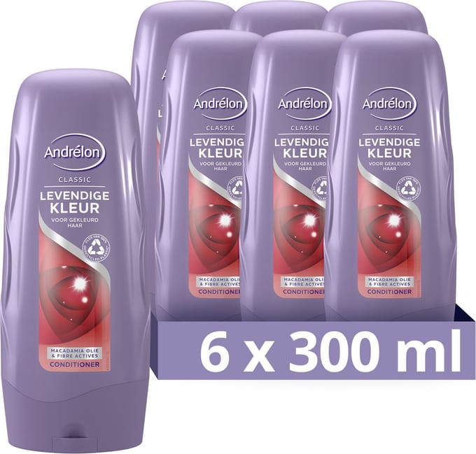 Andrélon Classic Levendige Kleur Conditioner - 6 x 300 ml - Voordeelverpakking