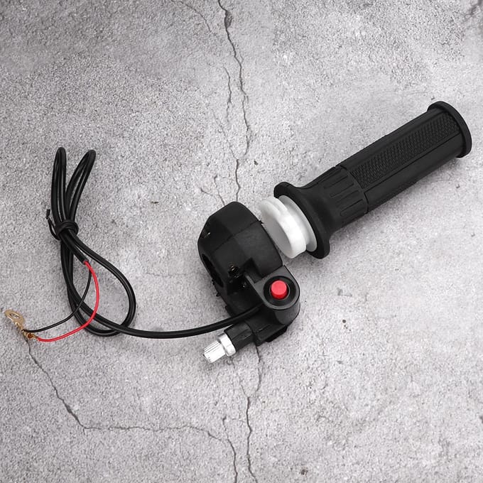 Gashandvatten met Stopschakelaar Geschikt voor 47cc 49cc Mini Moto Crossmotor Stuur black