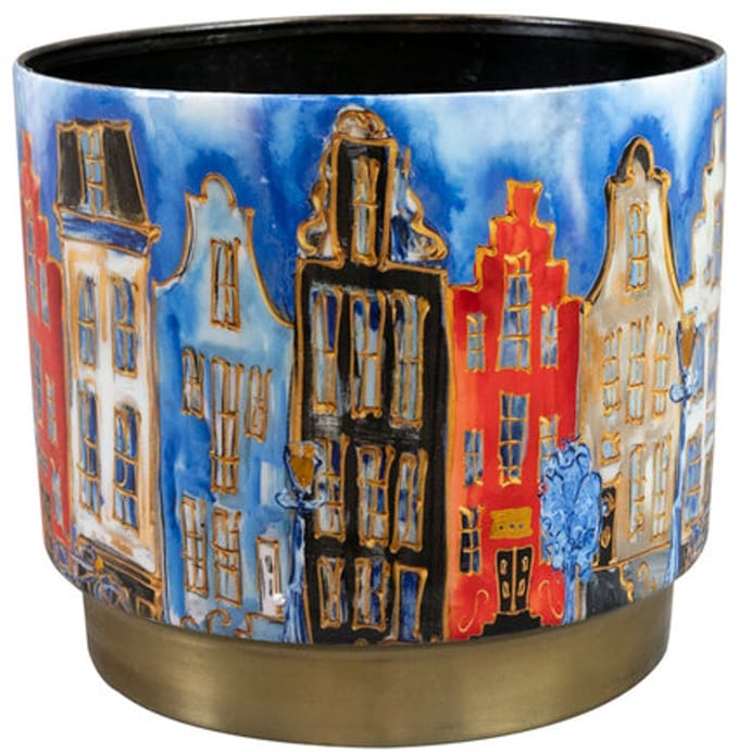Ter Steege - metaal Bloempot - multicolour - D18 x H18 cm - Opening 17,5 cm