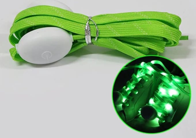 New Age Devi - Groene LED-veters van lichtgevend nylon