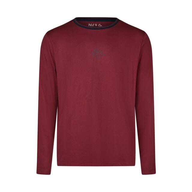 Phil & Co Heren Winter Pyjama Set Lang Rood/Grijs Geruit - Maat XL