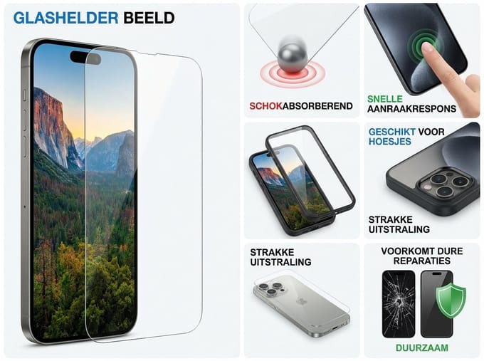 Premium Screenprotector iPhone 7/8 Plus – 2 Stuks Duo Pack – Beschermglas, 9H Gehard Glas, Anti-shock, Krasbestendig, Case-Friendly