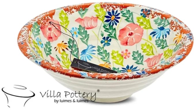 Multi kleur schaal Flowergarden 29 x 10 cm