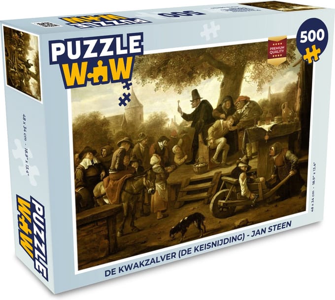 Puzzel De kwakzalver (De keisnijding) - Jan Steen - Legpuzzel - Puzzel 500 stukjes