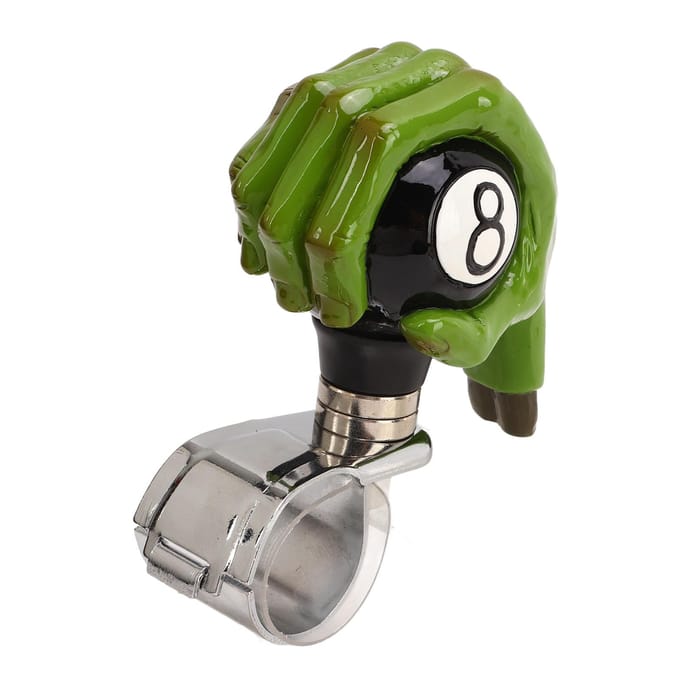 Pommeau de Volant Vert Forme de Main Poignée de Puissance Bouton de Volant pour Voitures Camions Tracteurs Bateaux black