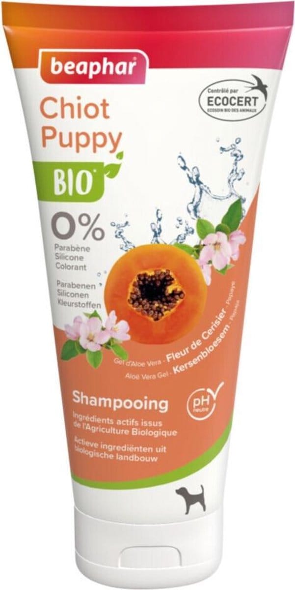 3x Beaphar Bio Shampoo Tube Puppy 200 ml